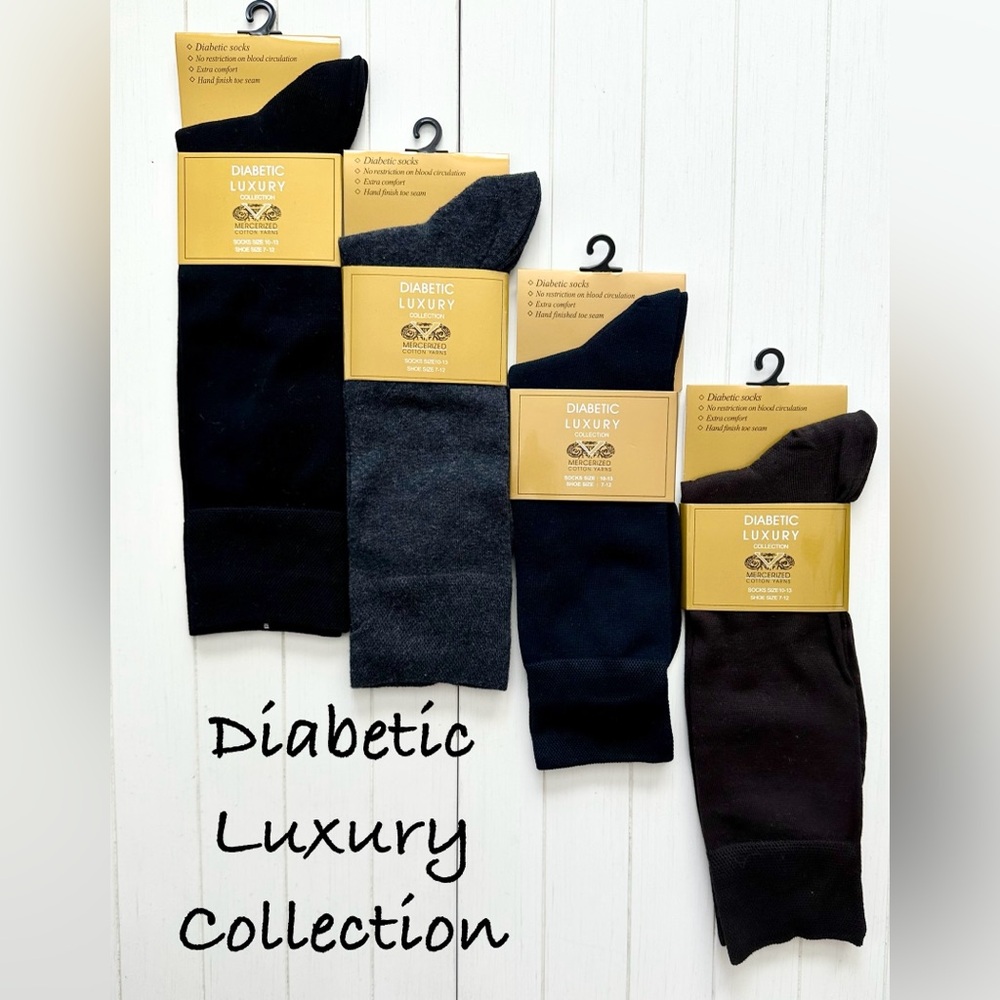 🔥SOLD🔥
Diabetic Luxury Collection Mercerized Cotton Men’s Socks Lot(4)